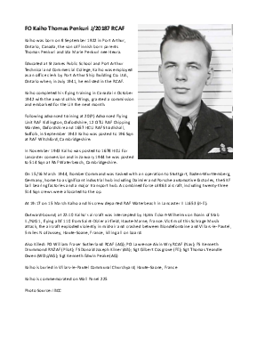 A preview of a PDF biography for Penkuri, Kaiho Thomas